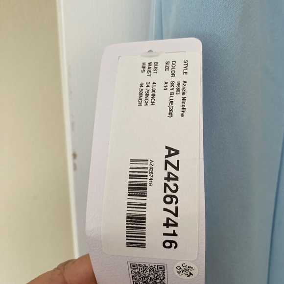 Azazie Nicolina - size A14
Dress Color: sky blue - Picture 9 of 9